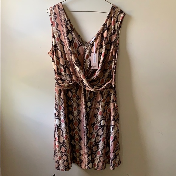 Pink Snakeskin Pattern Dress Candie’s - Picture 2 of 4